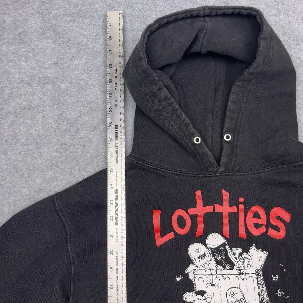 Lotties‎ skateshop hoodie black vintage y2k sweatshirt size small